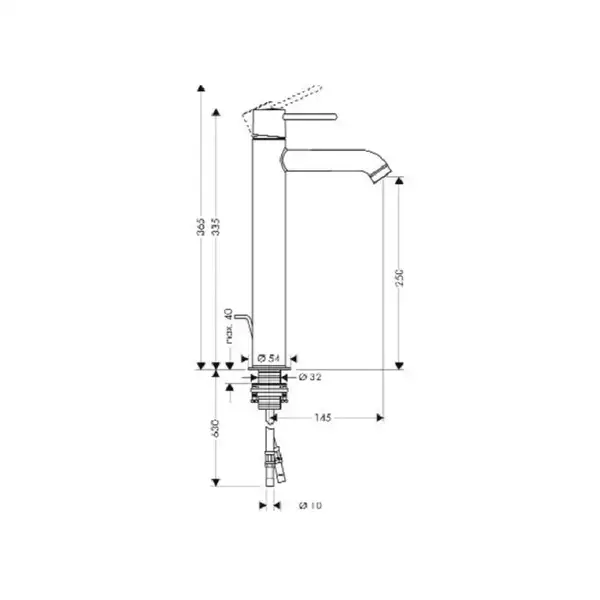 Смеситель для раковины Axor Uno2 (цвет - хром) (38025000) фото 3 Aquada.com.ua