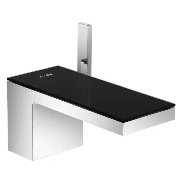 Смеситель для раковины Axor MyEdition (цвет - хром/чёрное стекло) (47010600) фото 1 Aquada.com.ua