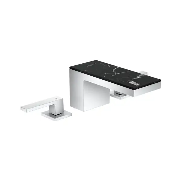Смеситель для раковины на 3 отверстия Axor MyEdition (цвет - хром/мрамор) (47052000+47913000) фото 1 Aquada.com.ua