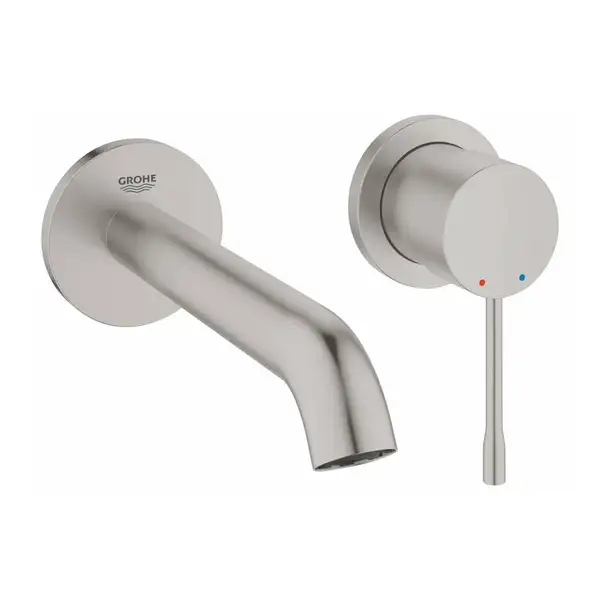 Смеситель для раковины настенный Grohe Essence (цвет - сталь) (19408DC1) фото 1 Aquada.com.ua