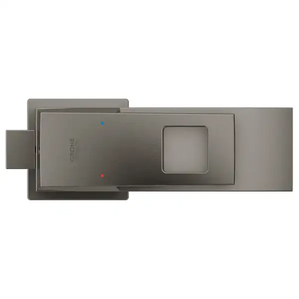 Смеситель для раковины Grohe Eurocube S-Size (цвет - тёмный графит, матовый), с донным клапаном (23127AL0) фото 3 Aquada.com.ua