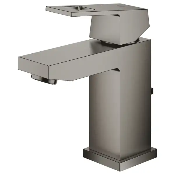Смеситель для раковины Grohe Eurocube S-Size (цвет - тёмный графит, матовый), с донным клапаном (23127AL0) фото 4 Aquada.com.ua