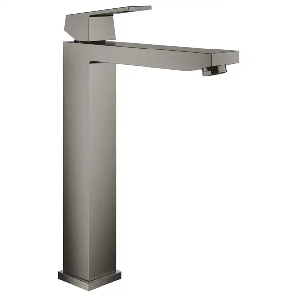 Смеситель для раковины высокий Grohe Eurocube XL-Size (цвет - тёмный графит, матовый), без донного клапана (23406AL0) фото 1 Aquada.com.ua