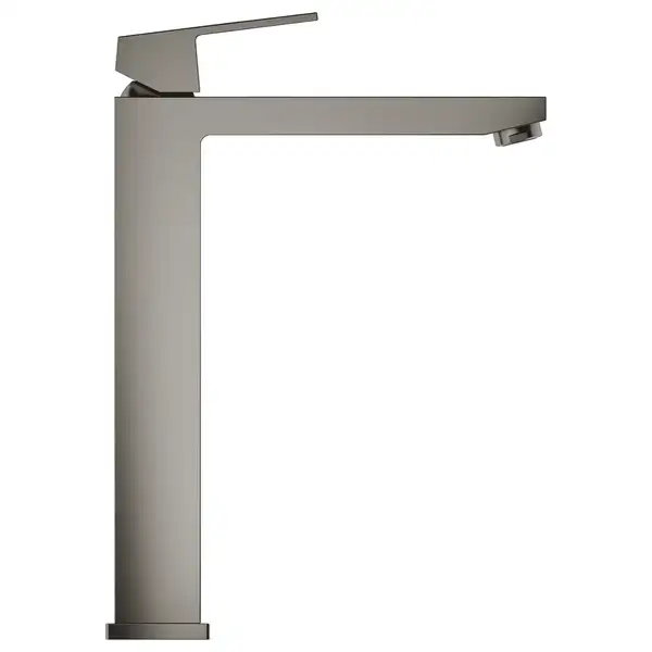 Смеситель для раковины высокий Grohe Eurocube XL-Size (цвет - тёмный графит, матовый), без донного клапана (23406AL0) фото 2 Aquada.com.ua