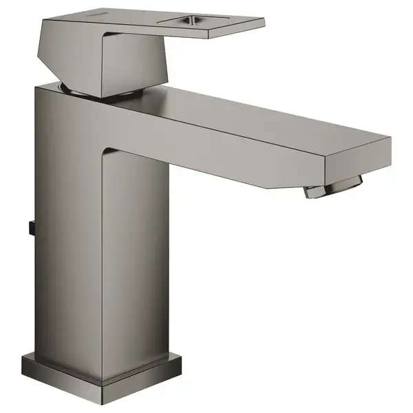 Смеситель для раковины Grohe Eurocube M-Size (цвет - тёмный графит, матовый), с донным клапаном (23445AL0) фото 1 Aquada.com.ua