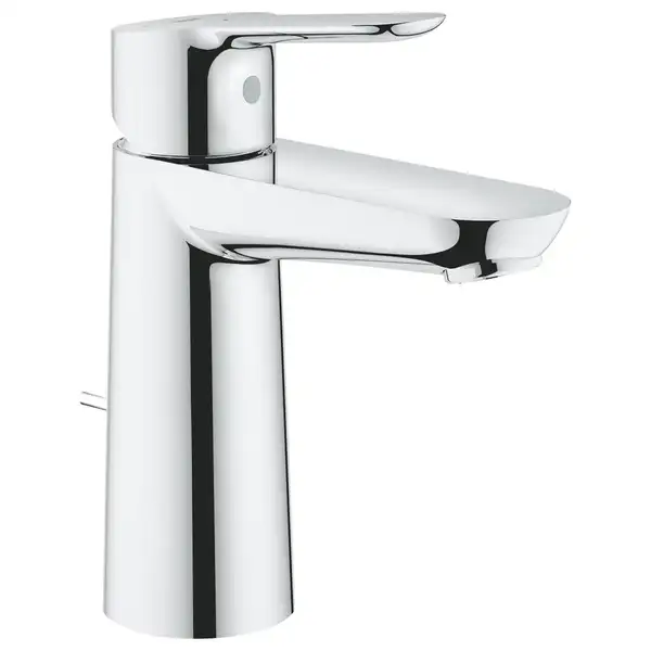 Смеситель для раковины Grohe Bau Edge (цвет - хром), с донным клапаном (23759000) фото 1 Aquada.com.ua