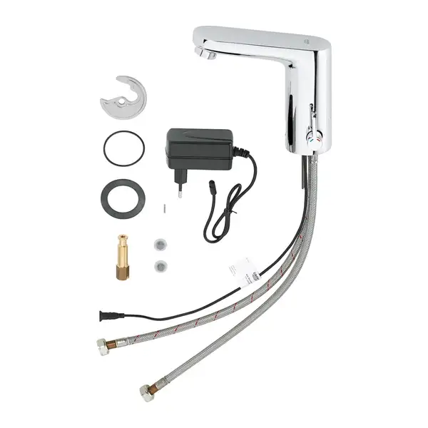 Grohe Змішувач для умивальника Eurosmart Cosmopolitan E з адаптером 100-230V, хром (36325001)