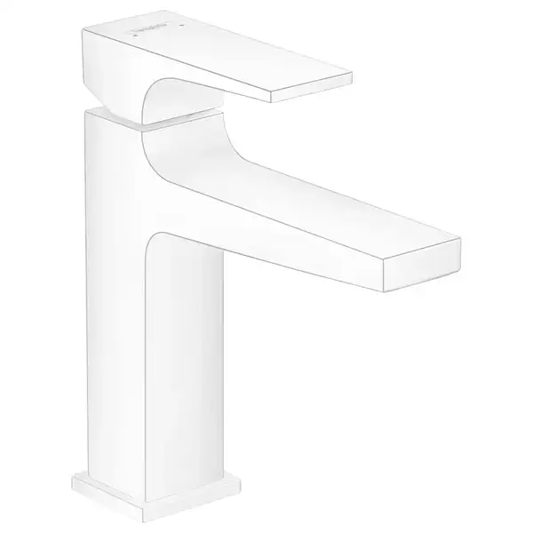 Смеситель для раковины Hansgrohe Metropol (цвет - белый матовый), с донным клапаном Push-Open (32507700) фото 1 Aquada.com.ua