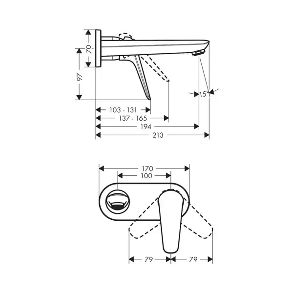 Hansgrohe Novus Змішувач для умивальника, хром (71127000)