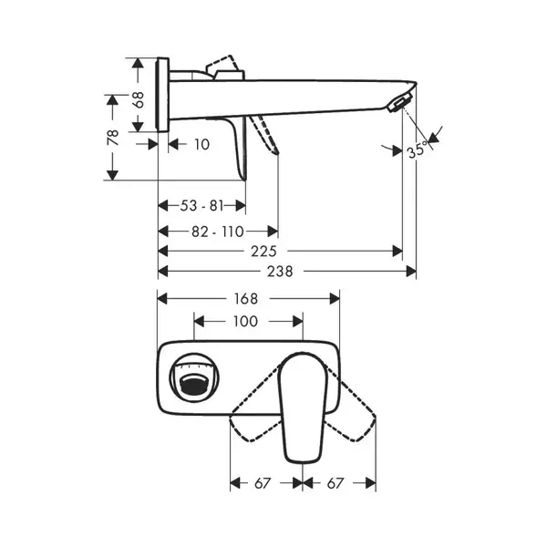Hansgrohe Talis E Змішувач для умивальника, хром (71734000)