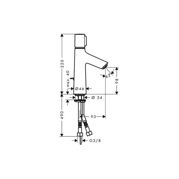 Hansgrohe Talis Select S 100 Змішувач для умивальника, хром (72042000)