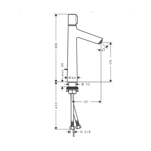 HANSGROHE Talis Select S 190 Змішувач для умивальника, хром (72044000)