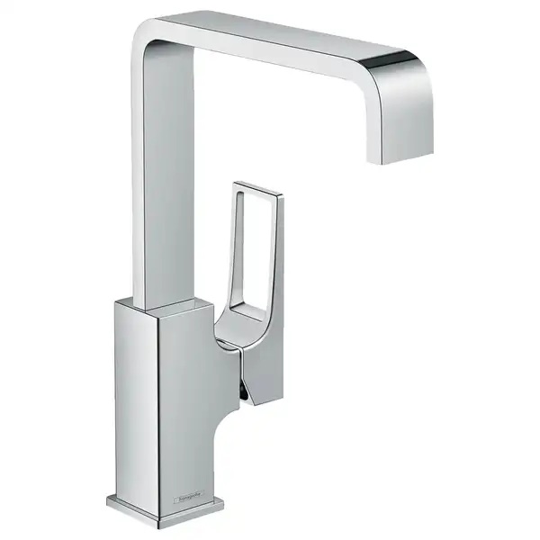 Смеситель для раковины, однорычажный Hansgrohe Metropol (цвет - хром), с донным клапаном Push-Open (74511000) фото 1 Aquada.com.ua