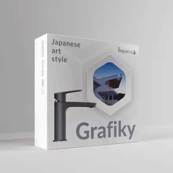 Смеситель для раковины Imprese Grafiky (цвет - black nickel), без донного клапана (ZMK041807010) фото 2 Aquada.com.ua