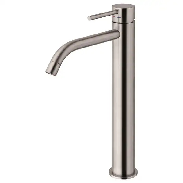 Смеситель для раковины высокий Paffoni Light (цвет - сталь) (LIG081ST) фото 1 Aquada.com.ua