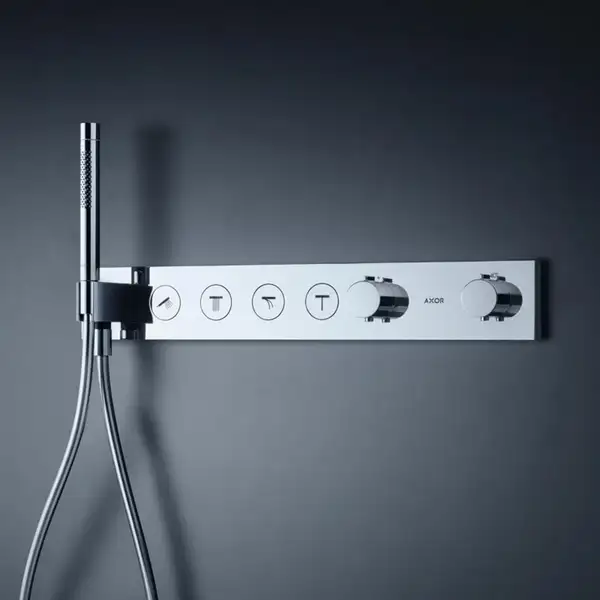 Термостат для скрытого монтажа Axor ShowerSolutions 600/90 на 4 потребителя (цвет - хром) (18357000) фото 2 Aquada.com.ua Термостат для скрытого монтажа Axor ShowerSolutions 600/90 на 4 потребителя (цвет - хром) (18357000) фото 2 Aquada.com.ua