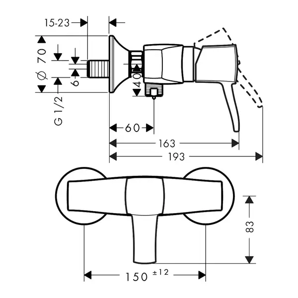 Смеситель для душа Hansgrohe Metropol Classic (цвет - хром) (31360000) фото 2 Aquada.com.ua Смеситель для душа Hansgrohe Metropol Classic (цвет - хром) (31360000) фото 2 Aquada.com.ua