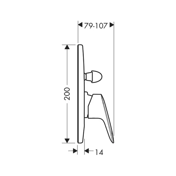 HANSGROHE Смеситель для ванны, СМ, хром Logis (71409000) фото 2 Aquada.com.ua