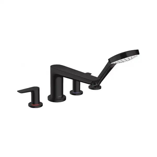 Змішувач для ванни Hansgrohe Talis E на 4 отвори, чорний матовий (71748670)