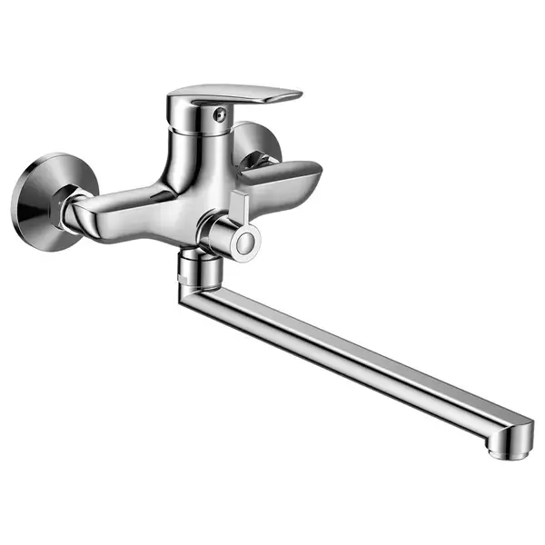 IMPRESE PRAHA new смеситель для ванны, L-излив 300 мм, хром, 35 мм (35030 new) фото 1 Aquada.com.ua