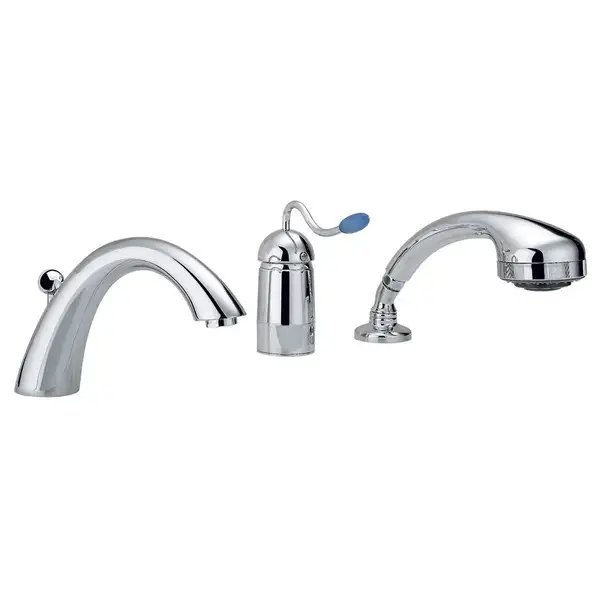 Смеситель на борт ванны Nicolazzi Antelao ручка BLU (3414CR20) фото 1 Aquada.com.ua