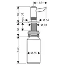 Дозатор для жидкого мыла или средства для мытья посуды Hansgrohe, хром 40418000