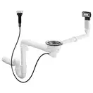 Сифон з переливом для мийки Hansgrohe D16-11 Automatic на 1 чашу, хром (43937000)