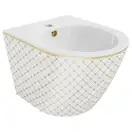Подвесное биде MEXEN LENA WHITE DIAMOND GOLD (MEX-35224809)