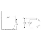 MIXXUS PREMIUM ELLIPSE-0601 Биде напольное, белое (MP6594)