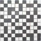 КОТТО КЕРАМІКА Мозаїка СМ 3106 C2 estet white/estet graphite  300 х 300 х 9   ( 25 х 25 ) Кераміка Лео УКРАЇНА (СМ 325106)