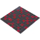 КОТТО КЕРАМІКА Мозаїка GM 8005 C2 Red Silver S6/Black / 300 х 300 х 8   ( 25 х 25 )  Кераміка Лео УКРАЇНА (GM 825005)