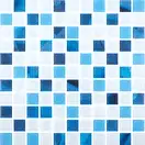 КОТТО КЕРАМІКА Мозаїка скляна GMP 0425018 С3 print 19/blue D mat/white mat 300x300 (кубик 2,5х2,5) Кераміка Лео УКРАЇНА