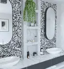 КОТТО КЕРАМІКА Мозаїка скляна GMP 0825011 С3 print 10/black /white 300 x 300 х 8   ( 25 х 25 ) Кераміка Лео УКРАЇНА