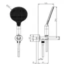 Душовий комплект з утримувачем Bossini APICE D140 мм, шланг Cromolux 150, хром (CE3002C00030005)