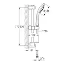 Душовий гарнітур Grohe Euphoria 110 Massage, 3 види струменя, графіт матовий (27226AL1)