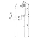 Душевой гарнитур Imprese Bilovec (цвет - чёрный матовый), 1 вид струи (S1011255) фото 2 Aquada.com.ua