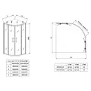 KOER SR SC04 Душова кабіна 100x100, прозоре скло, хром (KR5361)