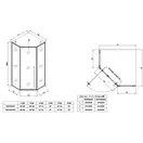 Душова кабіна без піддону Koer SR SC06-100x100x200-TR-01 прозоре скло Easy Clean 8мм, хром (KR5365)
