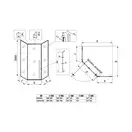Душова кабіна без піддону Koer SR SC06-100x100x200-TR-01 прозоре скло Easy Clean 8мм, хром (KR5365)