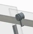Koer SR SD01-120x200 Двері в нішу, графіт (KR5378)