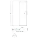 Koer SR SD01-120x200 Двері в нішу, графіт (KR5378)