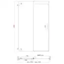 Koer SR SD02-140x200 Двері в нішу, прозоре скло, хром (KR5383)