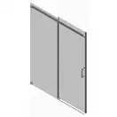 Koer SR SD02-140x200 Двері в нішу, прозоре скло, хром (KR5383)