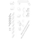 Koer SR SD02-140x200 Двері в нішу, прозоре скло, хром (KR5383)