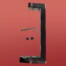 Koer SR SD02-140x200 Двері в нішу, прозоре скло, хром (KR5383)