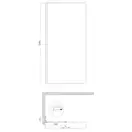 KOER SR SP02-100x200-TR-01 Душова перегородка, хром (KR5395)