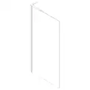 KOER SR SP02-100x200-TR-01 Душова перегородка, хром (KR5395)