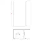 KOER SR SP03-120x200-TR-01 Перегородка Walk-In, хром (KR5398)