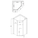 Душевая кабина Lidz Dozorca SC90x90.CRM.LOW.TR, стекло прозрачное 6 мм без поддона (LDSC9090CRMLOWTR2)
