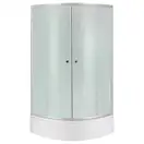 Набор Lidz душевая кабина Latwa SC80x80.SAT.MID.FR, стекло Frost 4 мм + поддон с панелью Kupala (LLSC8080SATMIDFR2SET)